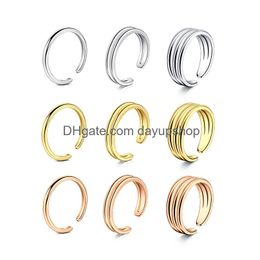 Novelty Items Adjustable Toe Rings For Women Girls Simple Cute Beach Open Set Summer Stainless Steel Foot Jewellery Drop Delivery Otewu