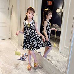 Girl's Dresses Girls Summer Dresses Floral Pattern Girls Dresses Sleeveless Kids Dresses Big Kids Costume 6 8 10 12 14