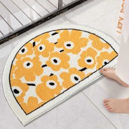 Carpet Japanese and Korean bathroom mats cartoon style pet floor door crystal lamb foot non slip H240516