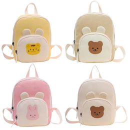 Backpacks Kawaii Childrens Backpack Girl Cartoon Bear Rabbit Kindergarten Childrens Backpack d240516