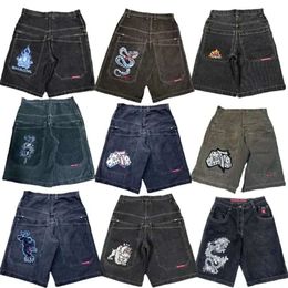 Men S Jeans JNCO Shorts Y K Hip Hop Pocket Baggy Denim Gym Shorts Men Women Summer New Harajuku Gothic Men Basketball Shorts Stre D