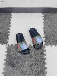 Top designer slides fashion Kids Sandals Colourful floral print baby Slippers Size 26-35 Summer Child Shoes Box Packaging June25