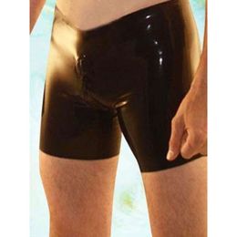 100% Natural Latex Rubber Shorts Handmade Custom Pants Black Boxer for Halloween Cosplay,Masquerade