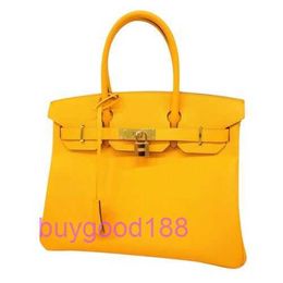 AA Briddkin Top Luxury Designer Totes Bag Stylish Trend Shoulder Bag 30 Yellow Leather Handbag Authentic Womens Handbag