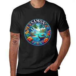 Men's Tank Tops Samoan Paradise Emblem T-Shirt Aesthetic Clothes Plain Cute Oversized Mens Tall T Shirts