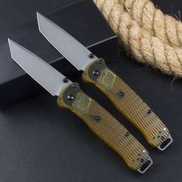 High Quality Butterfly 537 Pocket Folder Knife 8Cr13Mov Stone Wash Tanto Blade PEI Handle Outdoor Camping Hiking Fishing EDC Knives with Retail Box