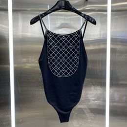 rhinestone swimwear designer bikini swimsuit summer solid Colour diamond pattern sexy backless halter beach swimsuits