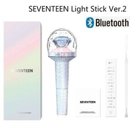 Kpop Official Light Stick Seventeens Lightstick Ver 2. with Bluetooth Concert LED Glow Lamps Hiphop Light up Toys Glowing Time 240515