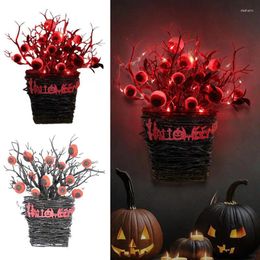 Decorative Flowers Halloween Wreath Eyeball Wreaths Simulation Door Flower Garland Decoration Dead Branches For Window Wall