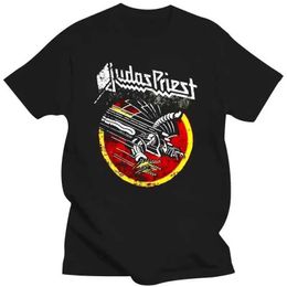 Men's T-Shirts Judas Priest T-Shirt Cool Black Graphic Print Retro Vintage Band Ts for Men T240515