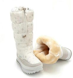 2020 Snow Boots Women Winter Boots High Plush Warm Shoes Easy Wear Girl White Zip Shoes Female Plus Size 35423401818