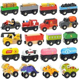 Diecast Model Cars Wooden trains toys wooden railways automotive parts childrens toys suitable for wooden Biro tracks childrens toys WX