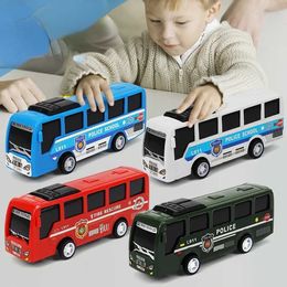 Diecast Model Cars 2PCS Mini Bus Model Toy Pulling Car Toy Inertia Car Childrens Car Boy Toy Diecasts Toy Childrens Education Game WX