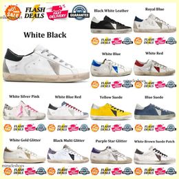 30off~ Designer Shoes Golden Women Super Star Brand Men New Release Italy Sneakers Sequin Classic White Do Old Dirty Casual Shoe Lace Up W 79