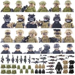 Other Toys Modern City SWAT Ghost Assault Team Special Forces Army Soldiers Digital Police Military Weapons Building Blocks Childrens Toys S245163 S245163