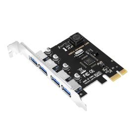 2024 4 Port USB 3.0 PCI-E Expansion Card PCI Express PCIe USB 3.0 HUB Adapter 4-Port USB3.0 Controller USB 3 0 PCI e PCIe Express 1Xfor PCIe USB Hub Adapter