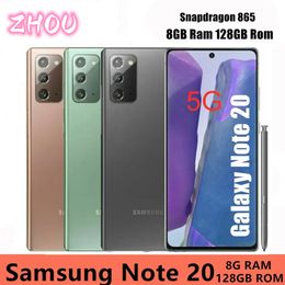 Samsung Galaxy Note20 Note 20 5G N981U1 6.7" 8GB RAM 128GB Octa Core Snapdragon 865+ NFC Original Unlocked Mobile Cell Phone 1PCS