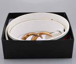fashion with box leather belt for men woman women G big gold buckle t top mens snake belts whole9438069