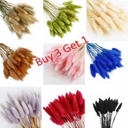 Decorative Flowers 60pcs Colourful Pastoral Tail Buy 3 Get 1 Grass Tails Dried Artificial Plant Bouquet Home Decortaion