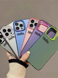 New Free Shipping Personalized and minimalist Hello TPU phone case suitable for iPhone 15/14/13/12/11