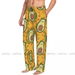 Men's Sleepwear Men Sleep Bottoms Male Lounge Trousers Cartoon Avocado Dog With Separate Pajama Pants