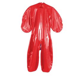 Fetishism100% Latex Rubber Gummi Red Catsuit suit Tights Masquerade Fashion Halloween Cosplay Manual customization