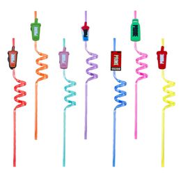 Drinking Sts Prime Bottle Themed Crazy Cartoon For Kids Pool Birthday Party Plastic St Girls Decorations Summer Reusable Drop Delivery Otlhg