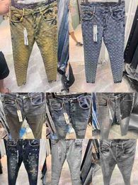 Mens Jeans Designer Purp Jeans Black Cargo Pants Skinny Stickers Light Wash Joggers True Religions Elastic Trousers Denim Znfn Uvak PIXK
