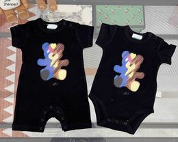 Top newborn jumpsuits Splicing Design Doll Bear infant bodysuit Size 59-90 toddler clothes designer baby Crawling suit 24Feb20