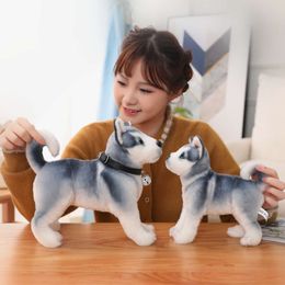 25/30CM Simulation Husky Dog Toy Wolf Soft Stuffed Animal Cute Plush Kawaii Children Doll Fluffy Birthday Gift Child Boy