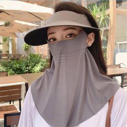 Cycling Caps Ice Silk Sunscreen Mask Fashion Breathable Thin UV Protection Traceless Bike