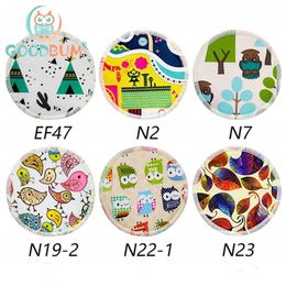 Breast Pads Goodbum Postpartum Mom Breast Feeding Mat Bamboo Fibre Breast Mat Printed Washable Multi Colour Skin Friendly Breathable 8PC d240516