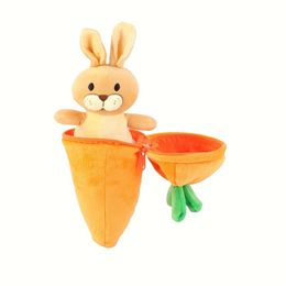 28cm Easter Carrot Bunny Stuffed Surprise Zip Up Rabbit Hideaway Inspired Gift Birthday Decor Creative Throw Plush Toys