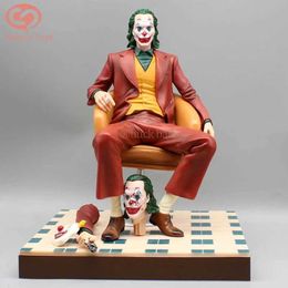 Action Toy Figures 28cm Joker Anime Figure Gk Joker in Red Hand Head Changeable Action Figure Status Model Doll Collectable Adult Toy Gift S2451536