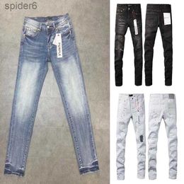 Mens Jeans Designer Ripped Straight Regular Denim Long Black Jeans Zipper Fly Mid Pants for Men Designer Womens AUOF