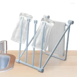 Kitchen Storage Countertop Dishcloth Drying Rack Towel Holder Washcloth Organiser With 4 Arms Napkin Folding For Counter