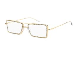 Luxury Diamond Sunglasses Large Frame Square Crystal Eyeglasses Transparent Lens Glasses Outdoors Driving Eyewear4692500