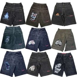 Men S Jeans JNCO Shorts Y K Hip Hop Pocket Baggy Denim Gym Shorts Men Women Summer New Harajuku Gothic Men Basketball Shorts Str Dbf A