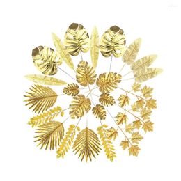 Decorative Flowers 24 Pieces Wedding Party Banquet Artificial Leaves Living Room Christmas Simulation Leaf Holiday Festival Ornament