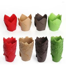 Baking Moulds 50Pcs Paper Cake CupDecoration Tools Cupcake Tulip Flower Chocolate Wrapper Muffin Liner Holder Disposable