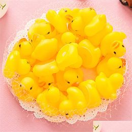 Noise Maker Small Yellow Rubber Ducks Bath Floating Water Toy Bibi Sound Duck Swimming Pool Beach Party Supplies Drop Delivery Home Ga Dhe5B