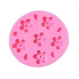 Baking Moulds 6Holes Cherry-Flower Blossom-Silicone Mold Chocolate Mousse-Sugar DIY Epoxy Plaster-Mold Fragrant-Stone Drop