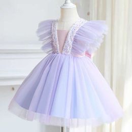 Girl's Dresses Baby Pink Dress for Girls Sequin Ruffles Birthday Party Pink Toddler Kids Princess Dresss Wedding Evening Tutu Wear