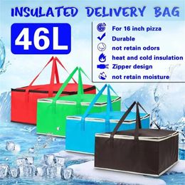 Waterproof Insulated Bag Folding Picnic Pack Food Drink Boxes Thermal Portable Delivery PizzaBag 240516