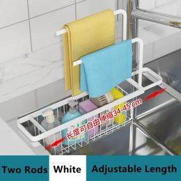 Kitchen Storage Stand Organiser Clip Sink Drainer Dish Accessories Sponge Soap Towel Shelf Holder
