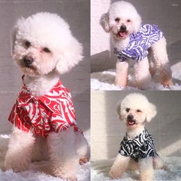 Dog Apparel Pet Summer T-Shirts Hawaii Style Shirt Printed Breathable Cool Clothes Beach Seaside Puppy Sweatshirt