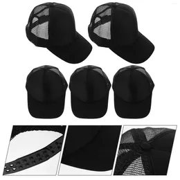 Ball Caps 5 Pcs Sublimated Baseball Cap Blank Heat Transfer Hats DIY Sublimation Truck