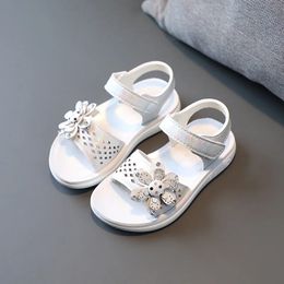 1 2 3 4 5 6 Years Princess Fashion Toddler Bow Little Girl Child Sandals Kids Summer Shoes For Baby Beach Sandles 240506