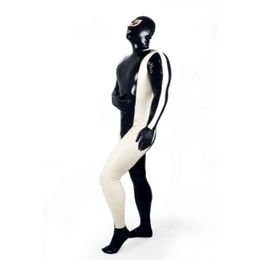 Latex gummi rubber catsuit overall ganzanzug cosplay game bodysuit jumpsuit Fashionable uniforms Suit