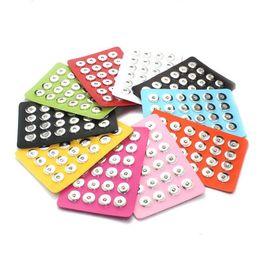 Jewellery Stand 10 Colours Noosa Snap 18Mm Button Display Black Leather For 24 Pcs Holder Drop Delivery Packing Dhtoq